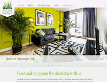 Tablet Screenshot of montrealexecutiveapartments.com